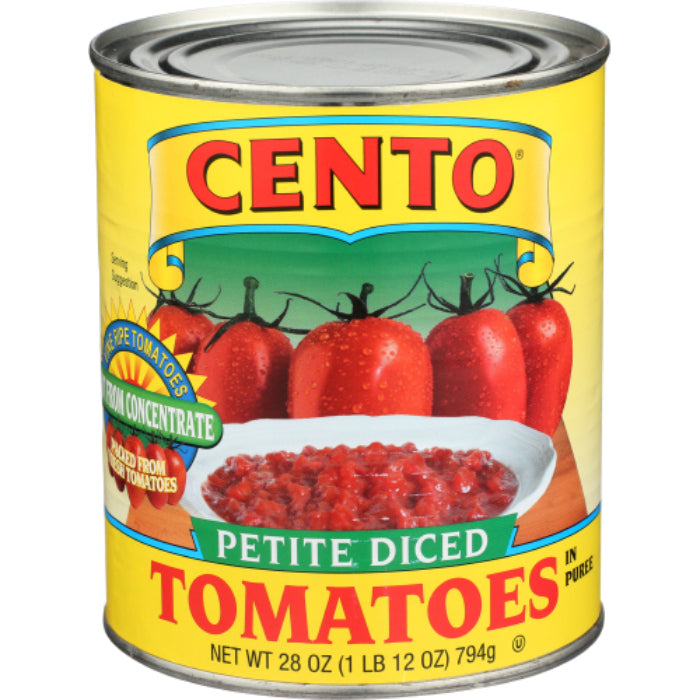 Cento - Petite Diced Tomatoes, 28 Oz | Pack of 12