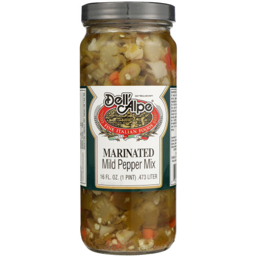 Dell Alpe - Pepper Mix Mild Marinated, 16 Oz | Pack of 12