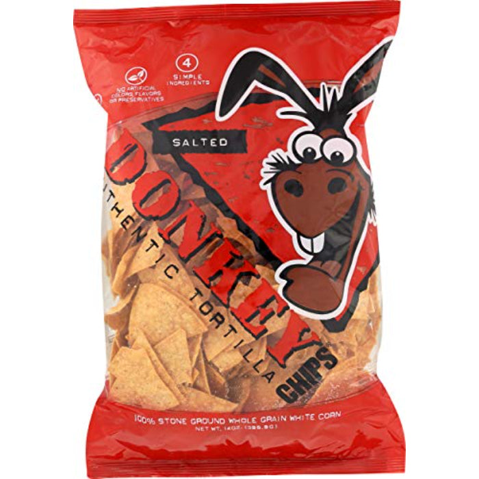 Donkey Chip - Tortilla Salted Chips, 11 Oz | Pack of 12