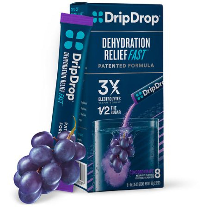 Drip Drop - Hydration Grape 8 Count, 2.82 Oz (Pack Of 1)