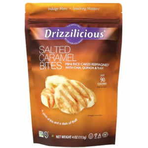 Drizzilicious - Rice Cakes Mini Salted Caramel, 4 Oz | Pack of 6