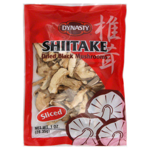 Dynasty - Mushroom Shiitake Dried Black Sliced, 1 oz | Pack of 12