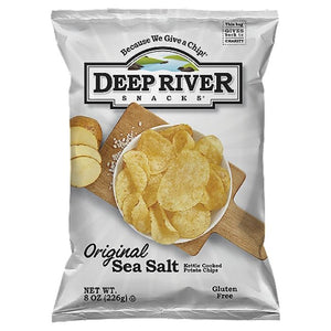 Deep River - Kettle Original Sea Salt Potato Chips, 8 Oz | Pack of 12