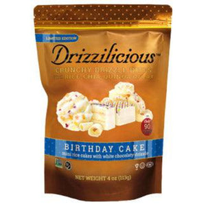 Drizzilicous - Rice Crisp Mini Birthday Cake 4 Oz (Pack of 6)