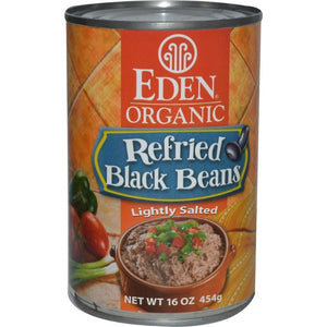 Eden Foods - Bean Refried Black, 16 Oz | Pack of 12