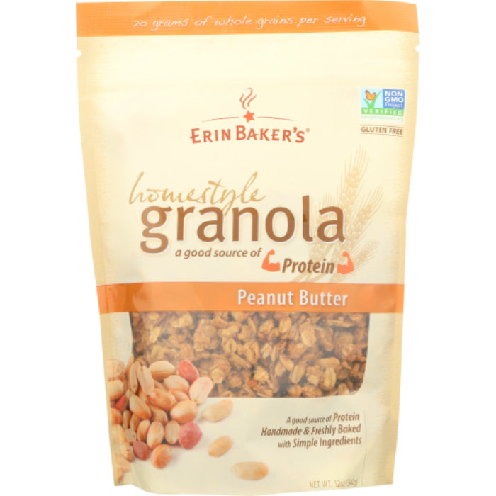 Erin Baker's - Granola Homestyle Peanut Butter, 12 oz | Pack of 6