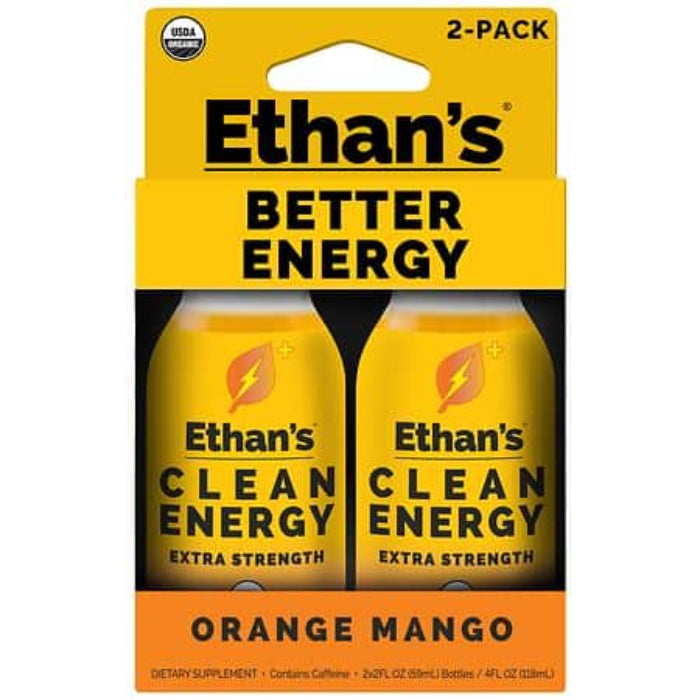 Ethans - Shot Energy Extra Orange, 4 Floz (Pack of 1)