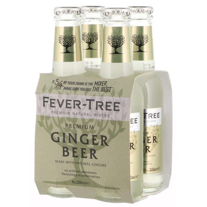 Fever Tree - Soda 4 Pack Ginger Beer, 27.2 fl oz | Pack of 6