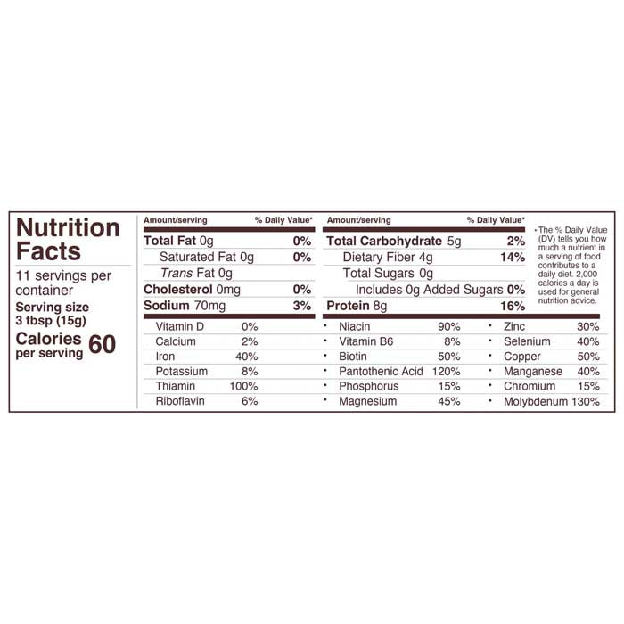 Foods Alive - Nutritional Yeast Simple Cheesy Goodness - back