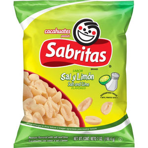 Gamesa - Sabritas Peanuts Salt & Lime, 7 Oz | Pack of 12