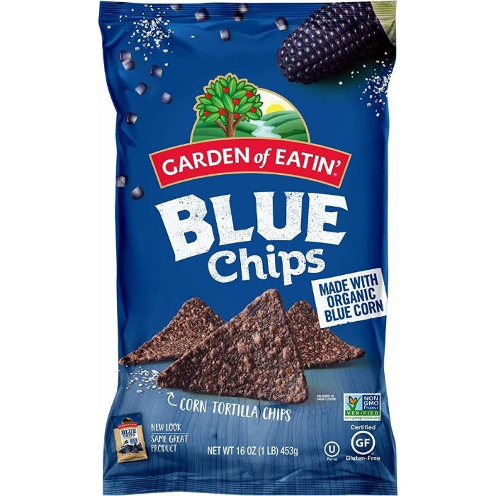 Garden of Eatin' - Blue Corn Tortilla Chips, Party Size, 16 oz | Pack of 12