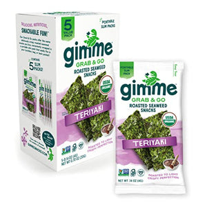 Gimme - Seaweed Snack, Teriyaki, 0.7 oz | Pack of 6