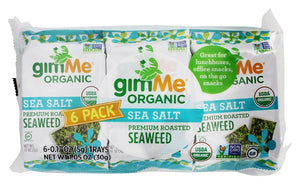 Gimme - Seaweed Roasted Sea Salt Organic 6-Pack, 1.02 oz | Pack of 8