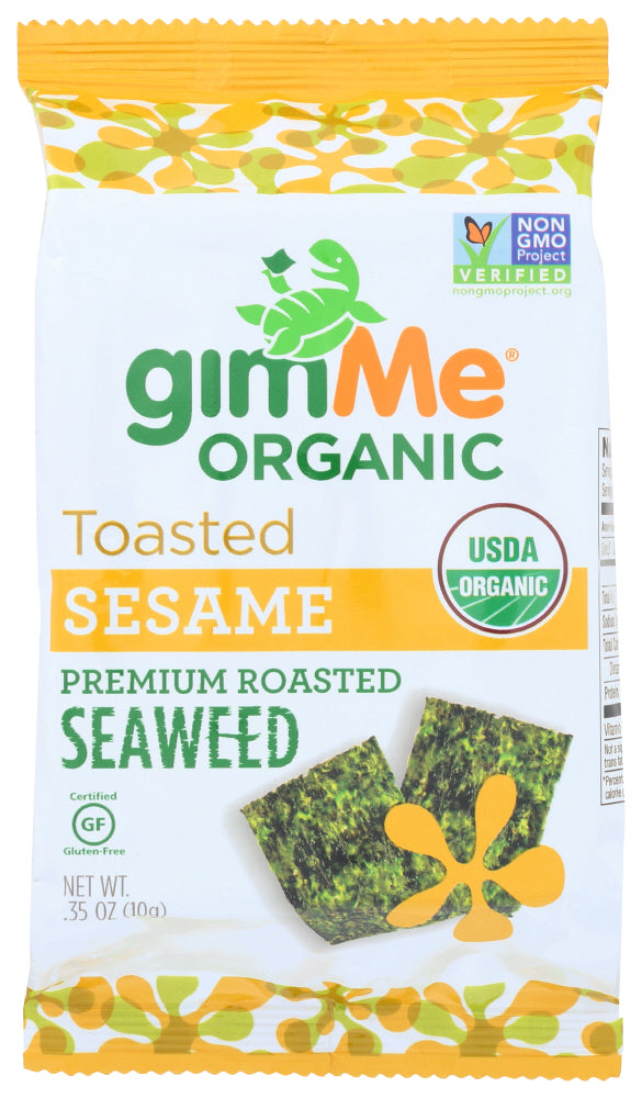 GIMME - Organic Seaweed Snacks - Roasted Sesame 0.35OZ ( Pack of 12)