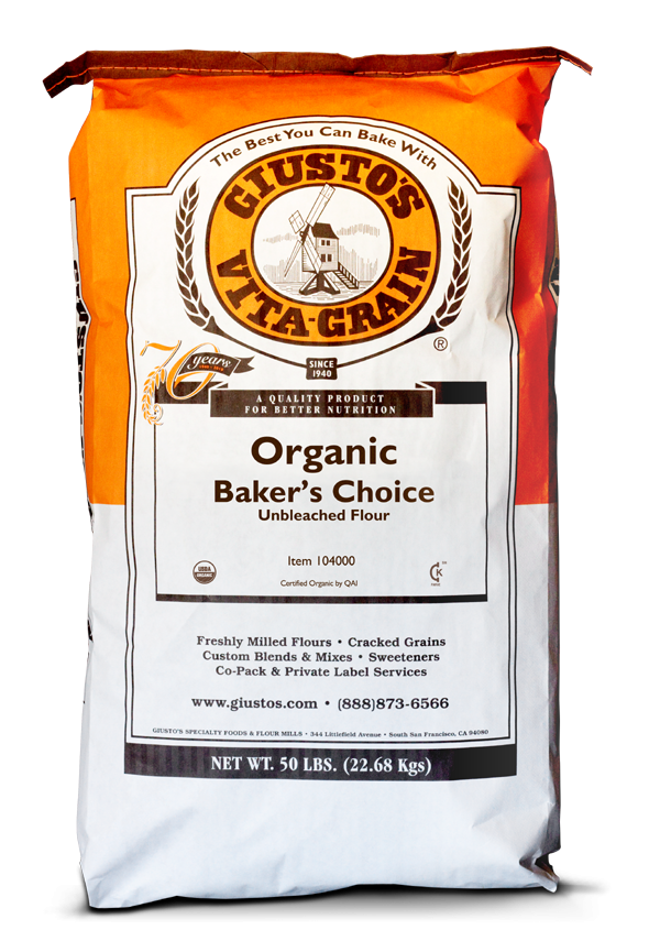 Giusto's - Organic Baker's Choice Unbleached Flour, 50 lb
