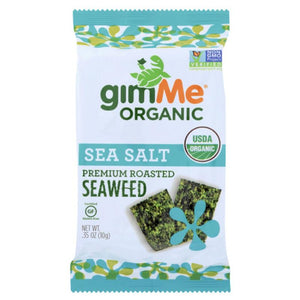 GIMME - Organic Seaweed Snacks - Roasted Sea Salt 0.35OZ ( Pack of 12)
