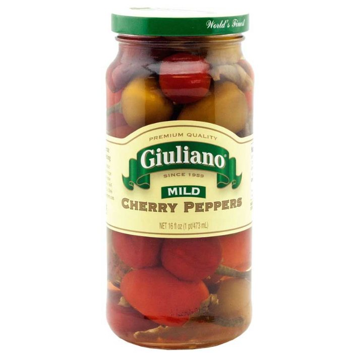 Giuliano - Peppers Cherry Sweet Mild, 16 Oz | Pack of 6