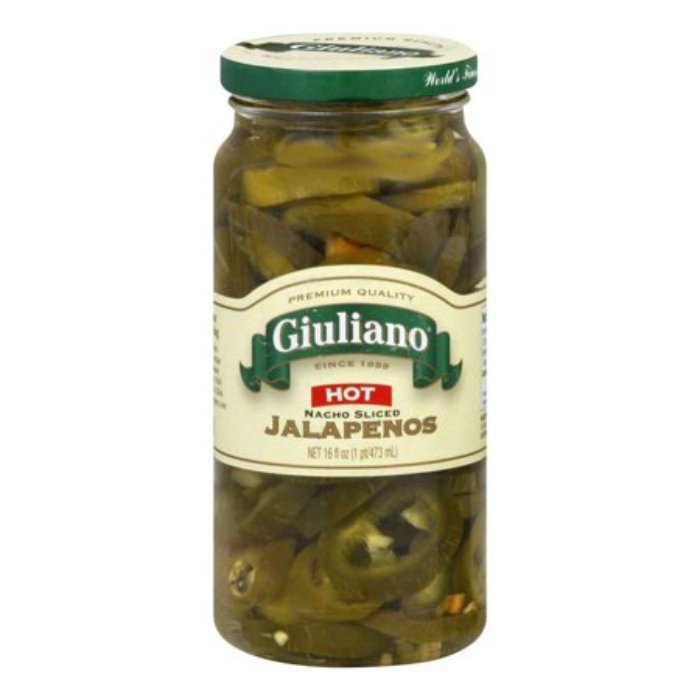 Giuliano - Pepper Jalapeños Sliced Nacho Hot, 16 Oz | Pack of 6