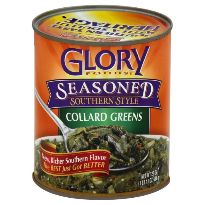 Glory Foods - Greens Collard Seasoned, 27 Oz | Pack of 12