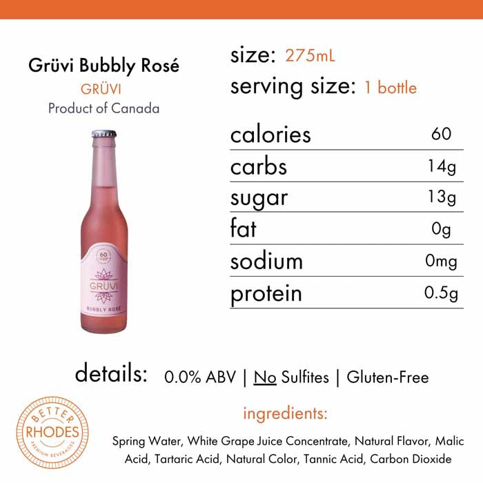 Grüvi - Non-Alcoholic Bubbly Rosé, 6pk