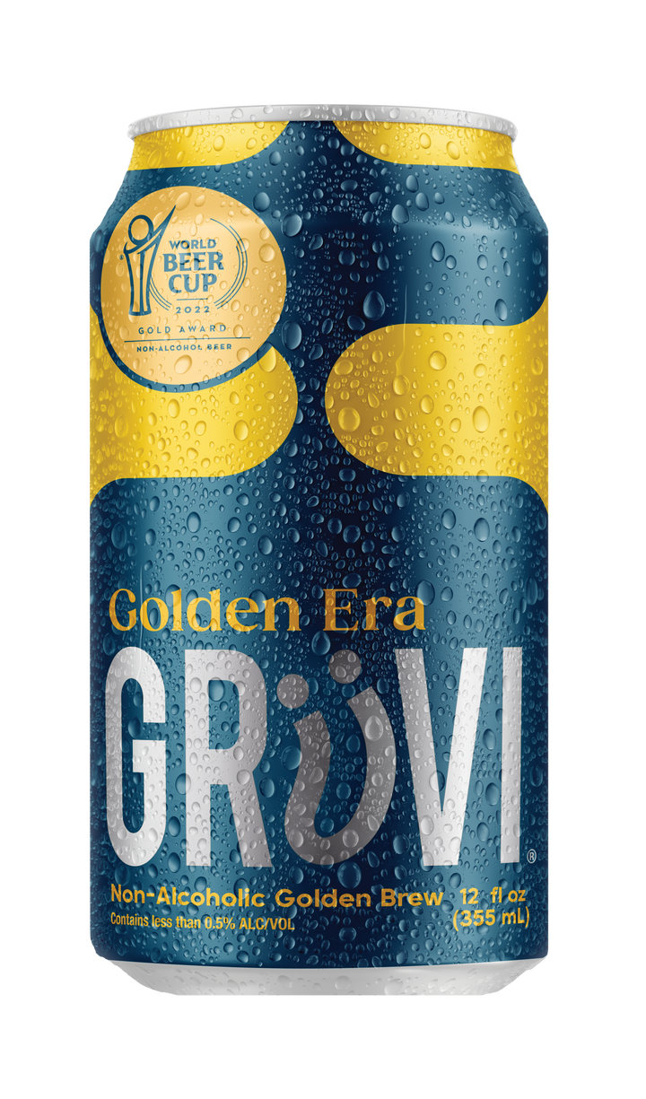 Grüvi - Non-Alcoholic Golden Lager, 6pk
