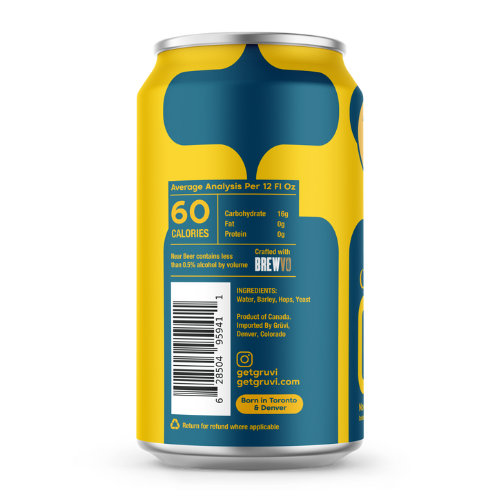 Grüvi - Non-Alcoholic Golden Lager, 6pk