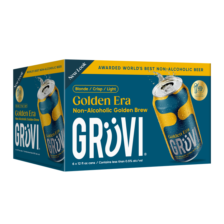 Grüvi - Non-Alcoholic Golden Lager, 6pk