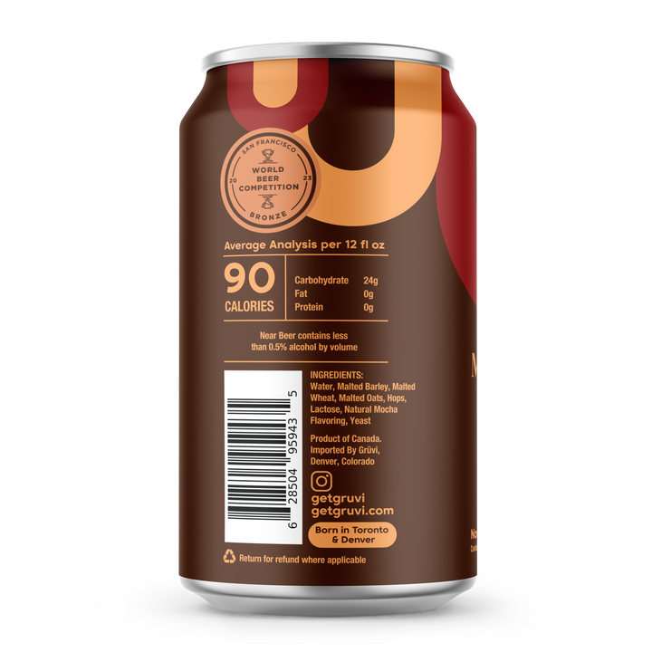 Grüvi - Non-Alcoholic Mocha Nitro Stout, 6pk