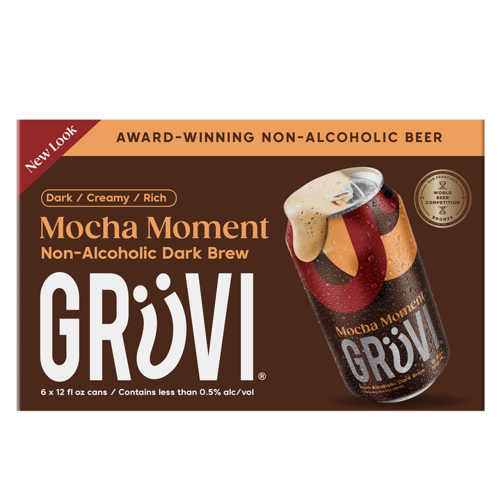 Grüvi - Non-Alcoholic Mocha Nitro Stout, 6pk