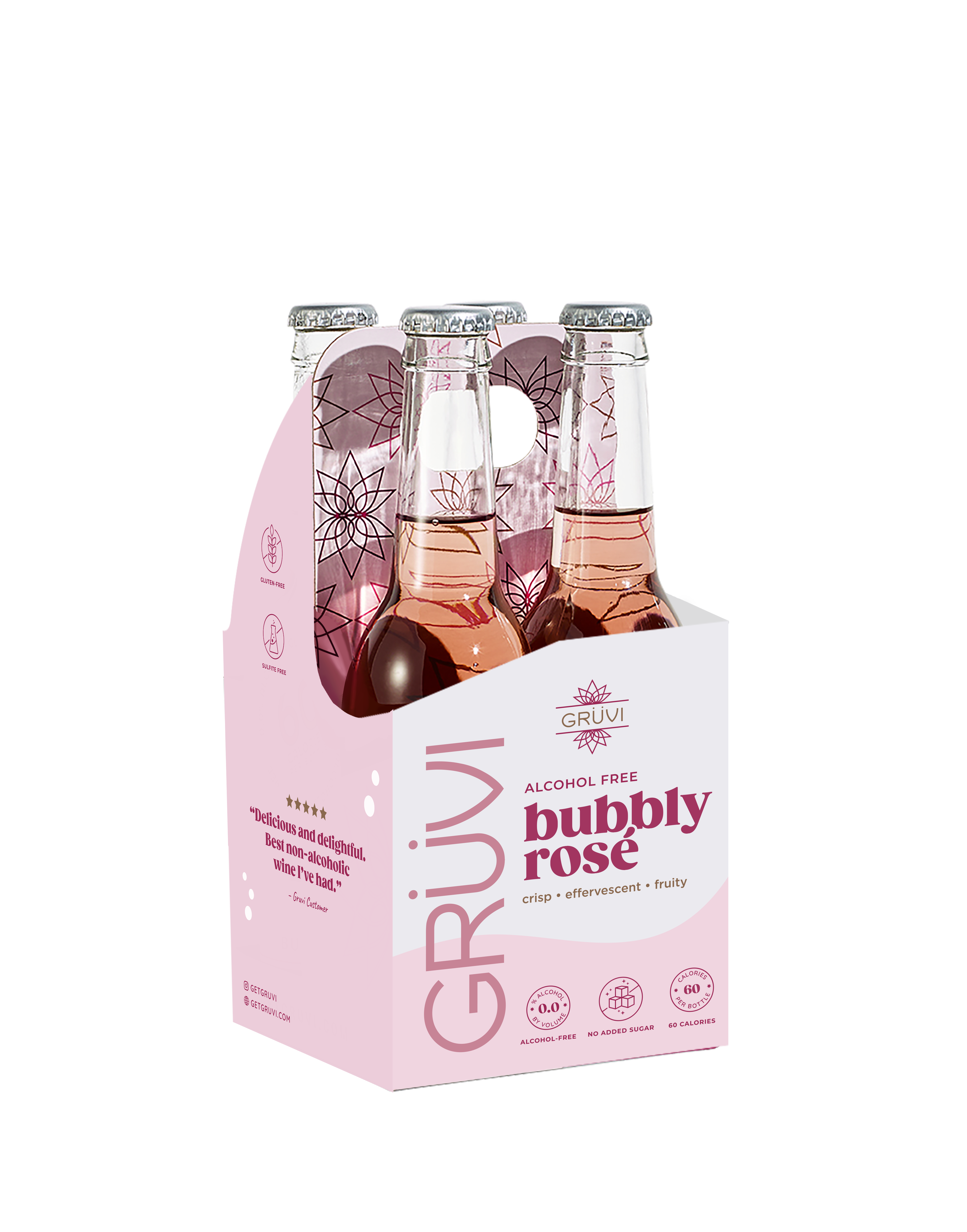 Grüvi - Non-Alcoholic Bubbly Rosé, 4pk