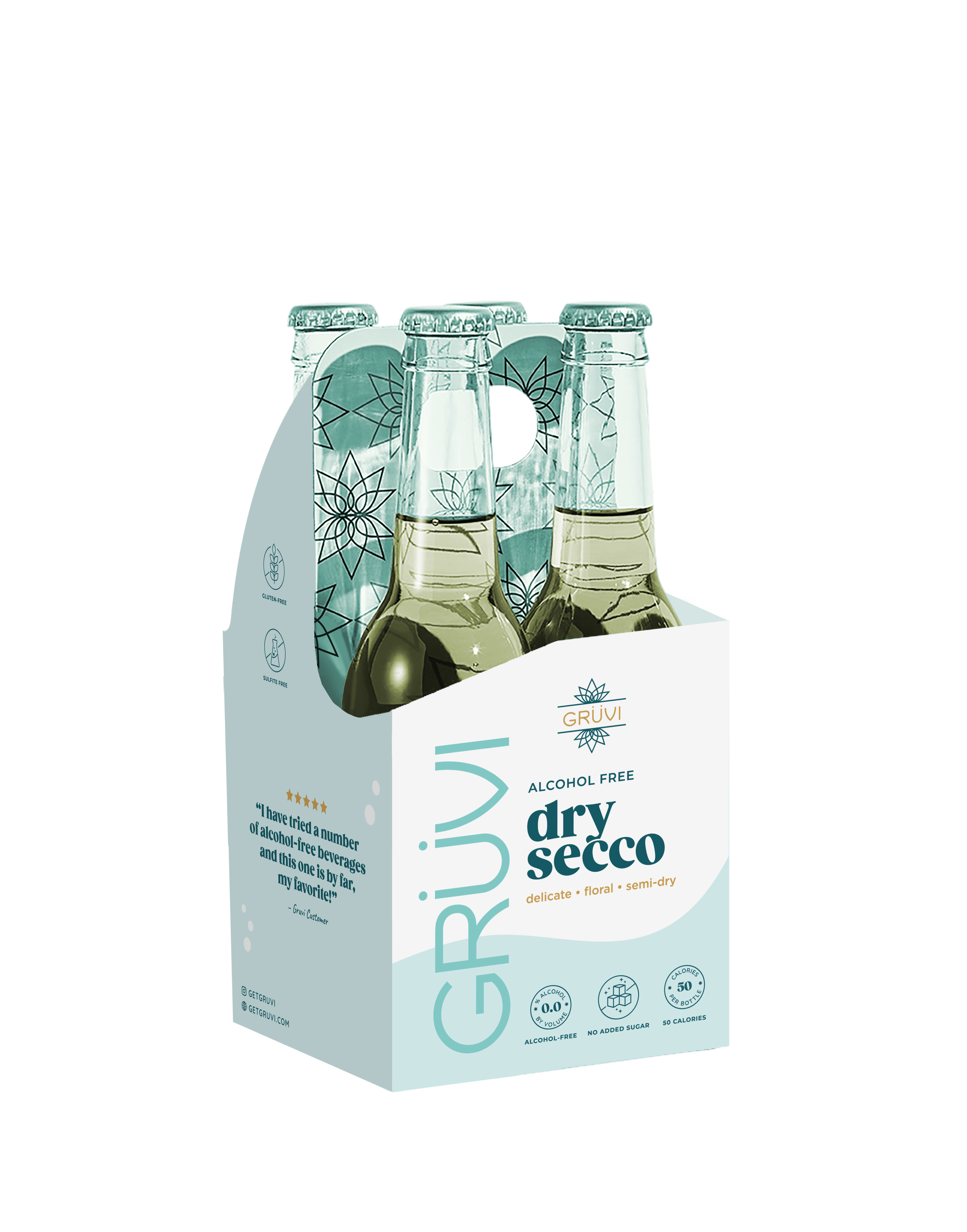 Grüvi - Non-Alcoholic Dry Secco, 4pk