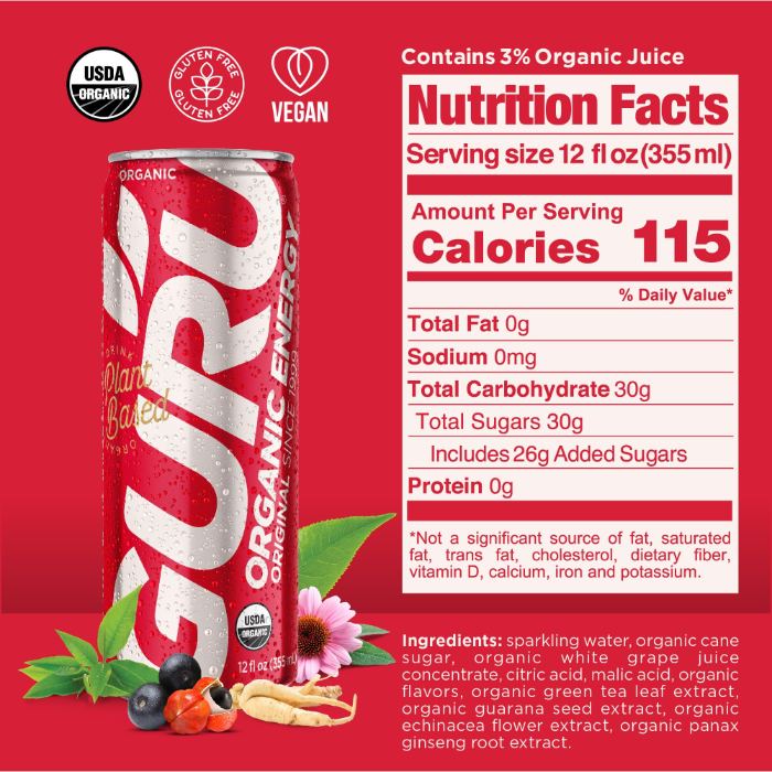 Guru - Energy Drink, 12fl | Mutliple Flavors