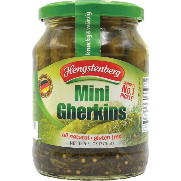 Hengstenberg - Pickle Gherkins Mini, 12.5 Oz | Pack of 12