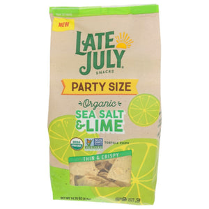 Late July - Tortilla Chips Sea Salt And Lime, 14.75 Oz | Pack of 9