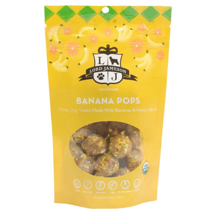 Lord Jameson - Organic Farm Stand Dog Treats, 6oz | Banana Pops