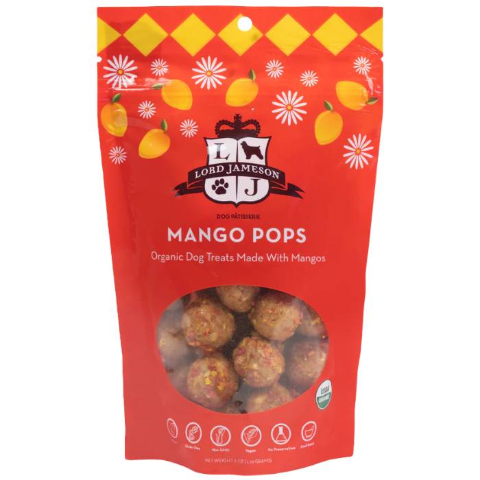 Lord Jameson - Organic Farm Stand Dog Treats, 6oz | Mango Pops