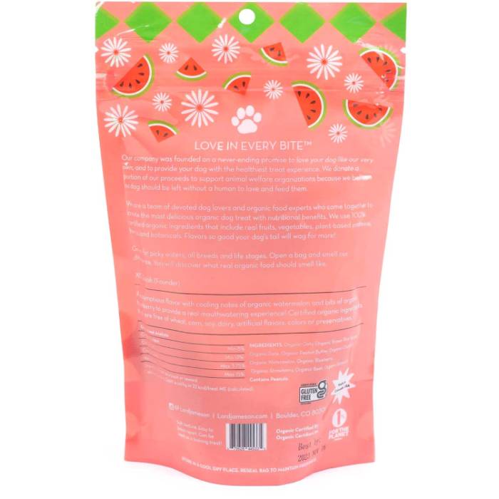 Lord Jameson - Organic Farm Stand Dog Treats, 6oz | Watermelon Pops Back