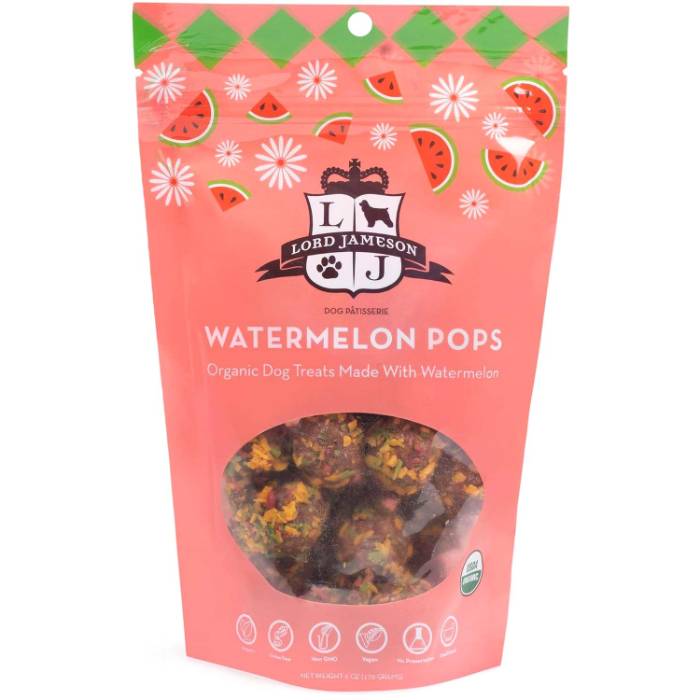 Lord Jameson - Organic Farm Stand Dog Treats, 6oz | Watermelon Pops