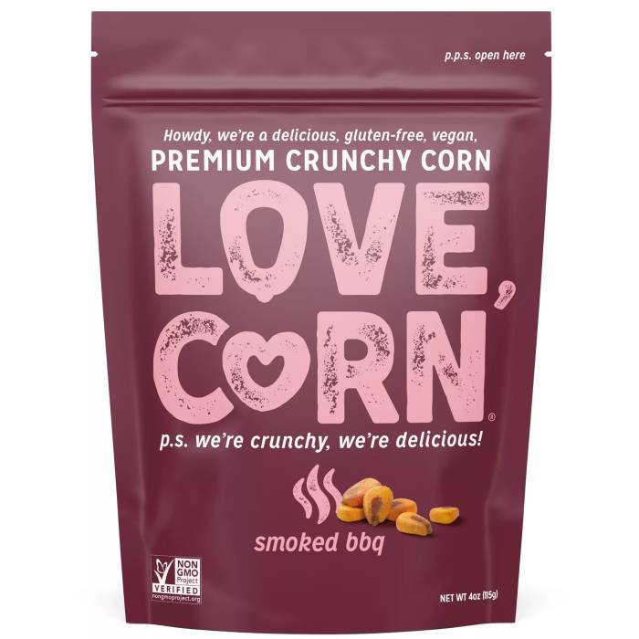 Love Corn - Love Corn BBQ, 4oz | Pack of 12
