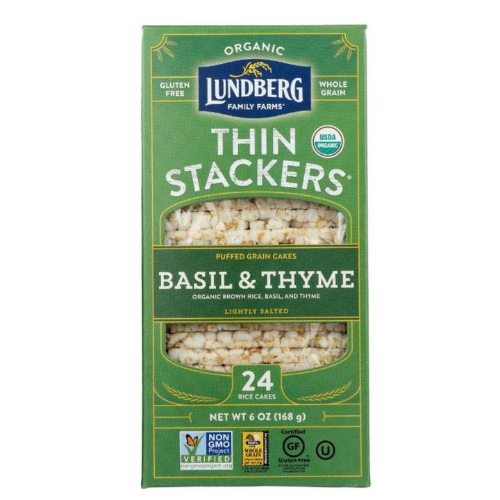 Lundberg - Organic Cracker Basil Thyme Thin Lightly Salted