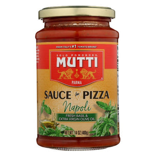 Mutti - Sauce Pizza Basil Extra Virgin Olive Oil, 14 Oz | Pack of 6