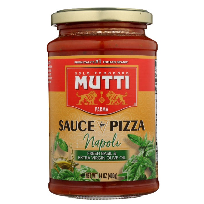 Mutti - Sauce Pizza Basil Extra Virgin Olive Oil, 14 Oz | Pack of 6