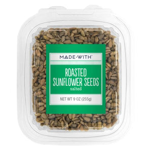 Made With - Roasted Salted Sunflower Seeds Tub, 9 oz | Pack of 12