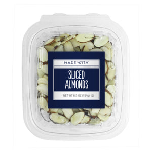 Made With - Sliced Almonds Tub, 6.5 oz | Pack of 12