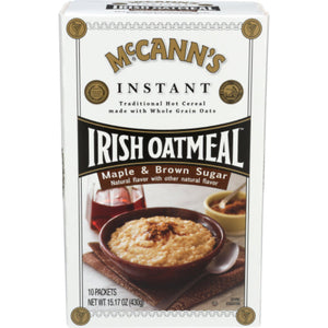 McCann - Oatmeal, Instant Maple Brown Sugar, 15.1 oz | Pack of 12