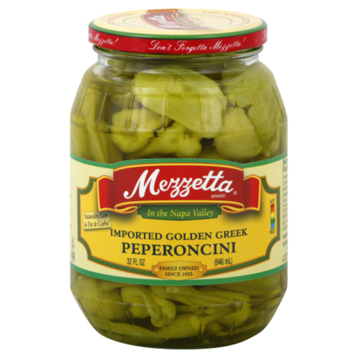 Mezzetta - Pepperoncini Golden Greek Imported, 32 Oz | Pack of 6
