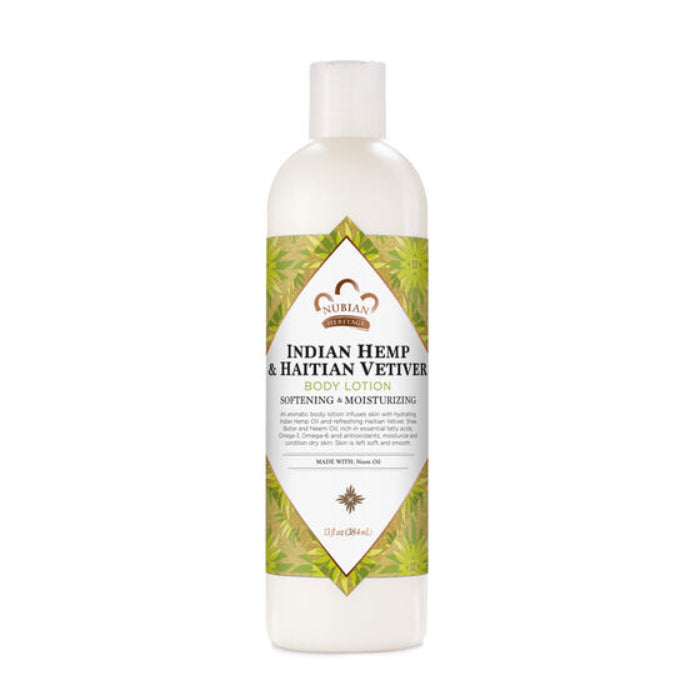 Nubian Heritage - Lotion Body Hemp & Vetiver 13 FO - Pack of 1
