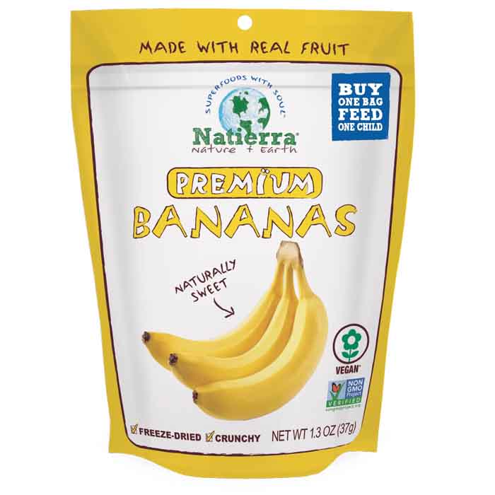 Natierra - Freeze Dried Fruit Banana, 1.3oz | Pack of 8