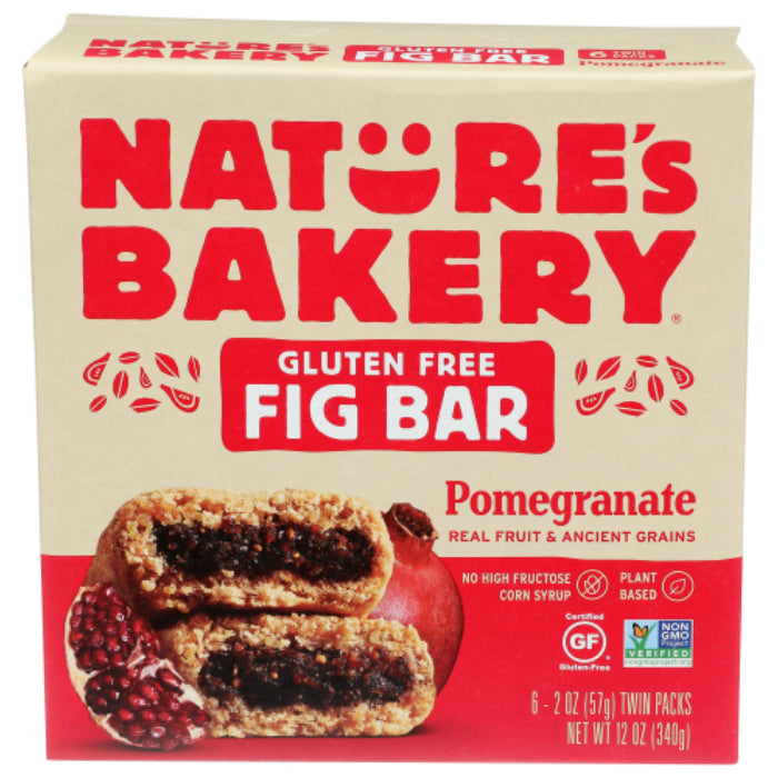 Natures Bakery - Bar Fig Gf Pomegranate 6Ct 12 Oz - Pack Of 6