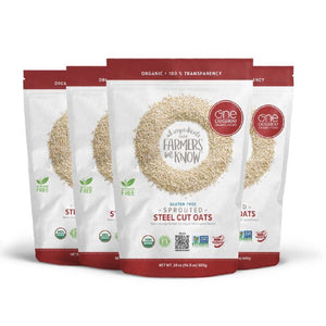 One Degree - Oats Steel Cut Sprouted Organic, 24 Oz | Pack of 4